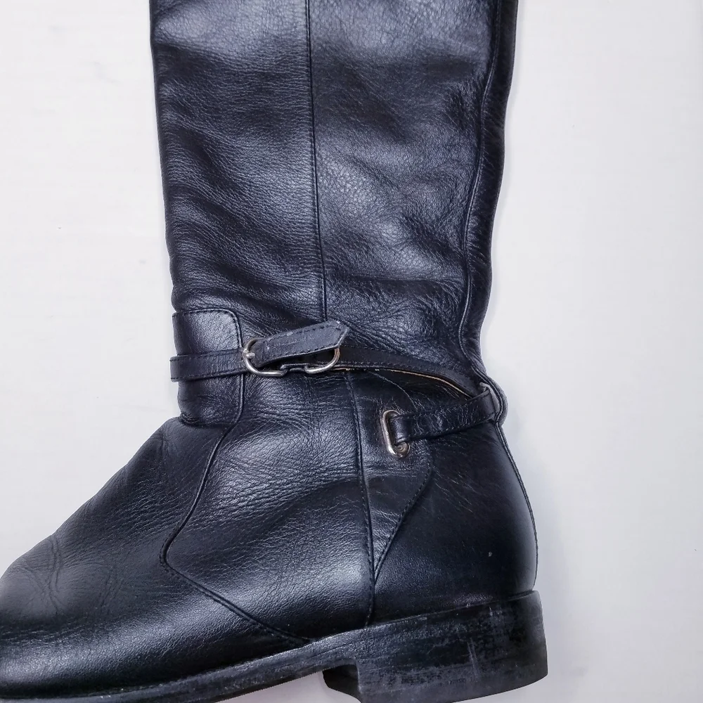 Balenciaga | Leather Knee‎ High Riding Boots size 39 , Black